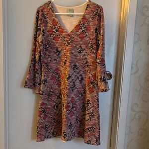 Maeve bell sleeve knit dress